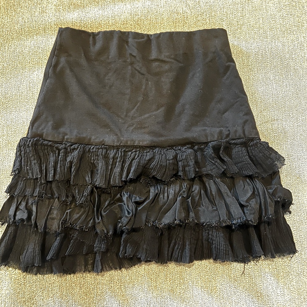Vintage Free People Raw Edge Mini Skirt
